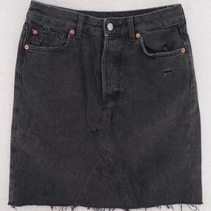 H&M Black Denim Skirt